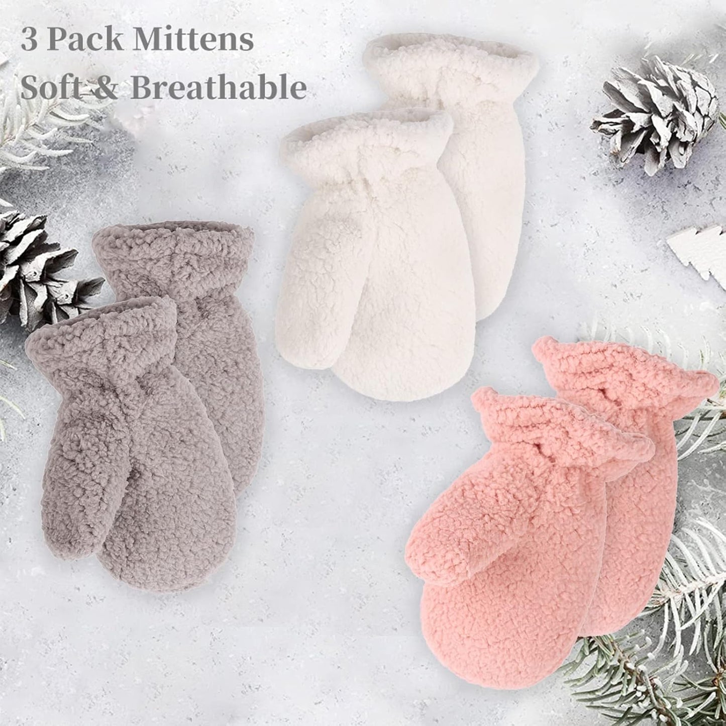 Zsedrut Baby Boys Winter Glove Warm Toddler Infant Girls Mittens Fleece Lined Gloves 1-7 Years