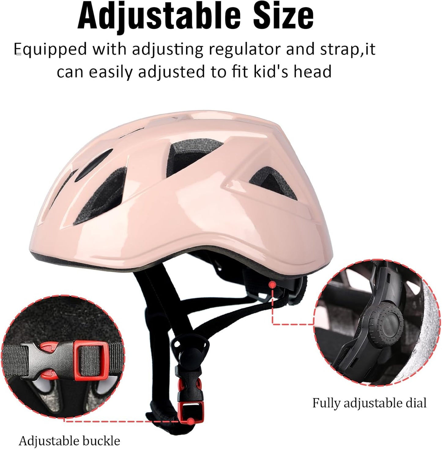 Kids Bike Helmet,2 Sizes Adjustable for Youth Child Boys & Girls Ages 3-5-8-14,Ventilation and Multi-Sport for Bicycle Scooter Skate