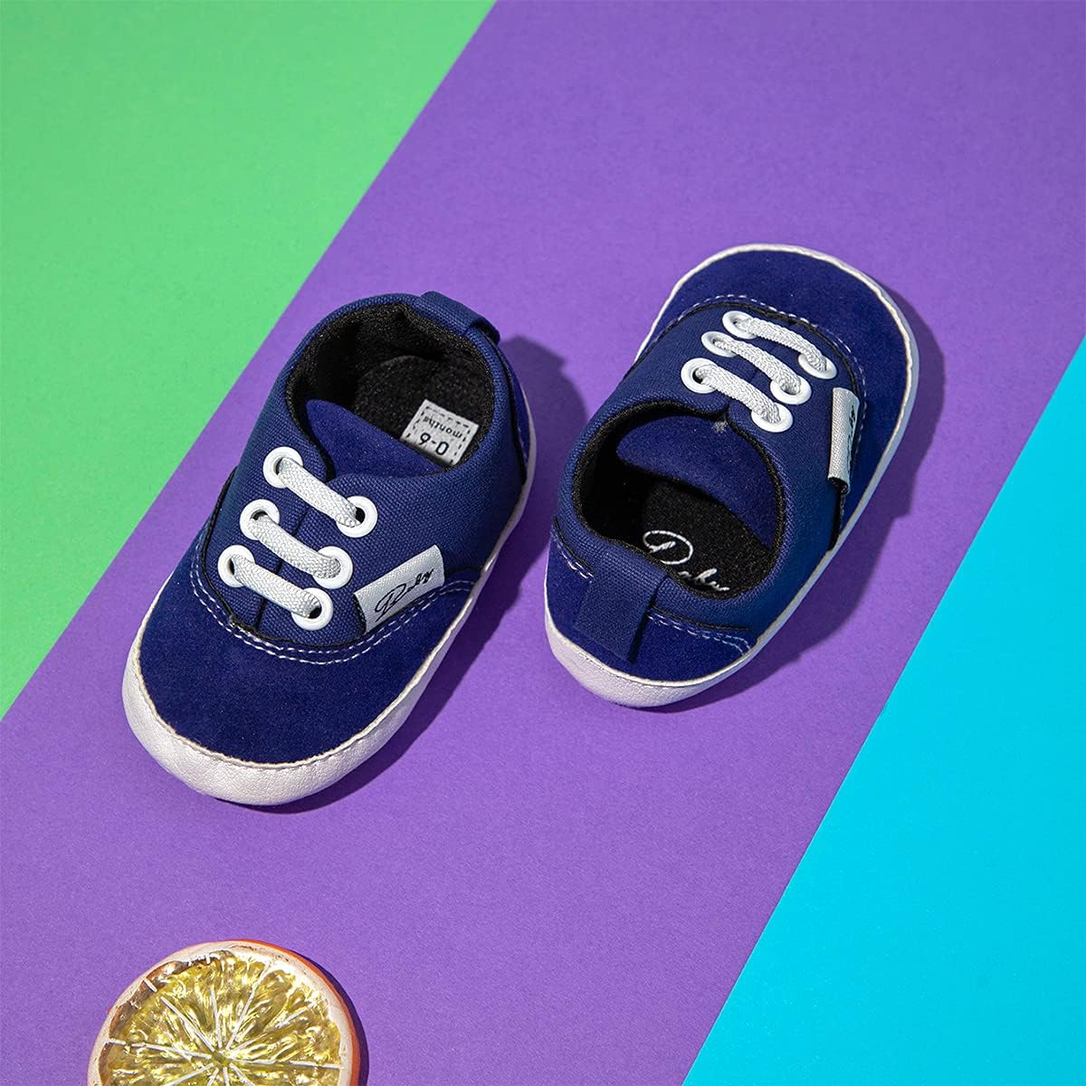 Morbido Infant Baby Boys Girls Canvas Sneaker Toddler Slip On Anti Skid Newborn First Walkers Candy Shoes for 0-18 Months