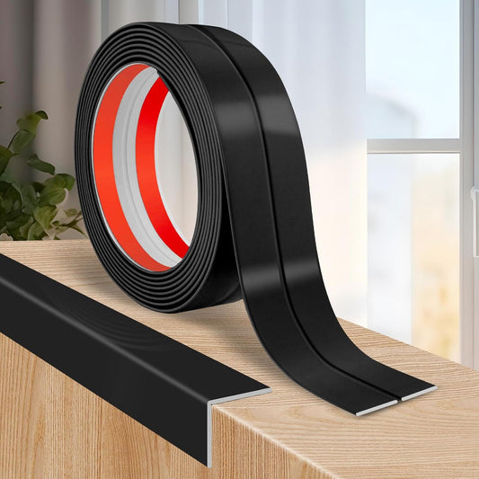 Flexible Wall Corner Protector Moulding Trim Peel and Stick Wall Corner Guards Edge Protector Self Adhesive Molding Trim Strip for Edge Ceiling (Black, 2.4 in x 20 Ft)