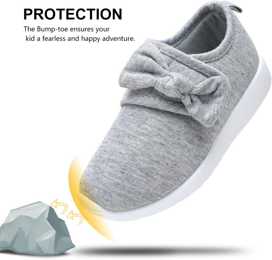 nerteo Toddler Girl Shoes Lightweight Slip On Sneakers for Kids