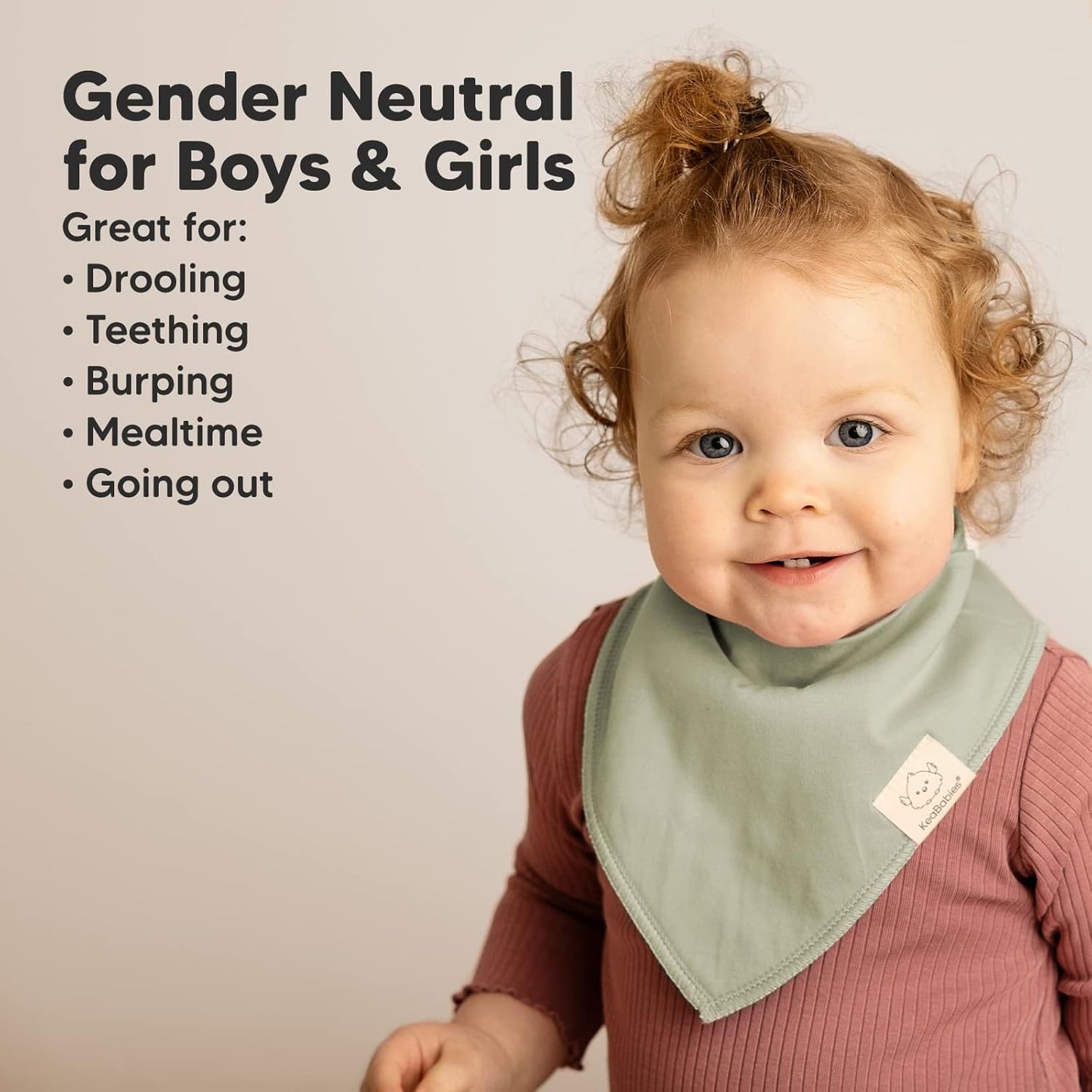 8-Pack Organic Baby Bandana Bibs for Boys, Girls - Super Absorbent Triangle Baby Bibs for Drooling and Teething Infant, 100% Cotton Extra Soft for Newborn, Infant 0-36 Months (Basics)