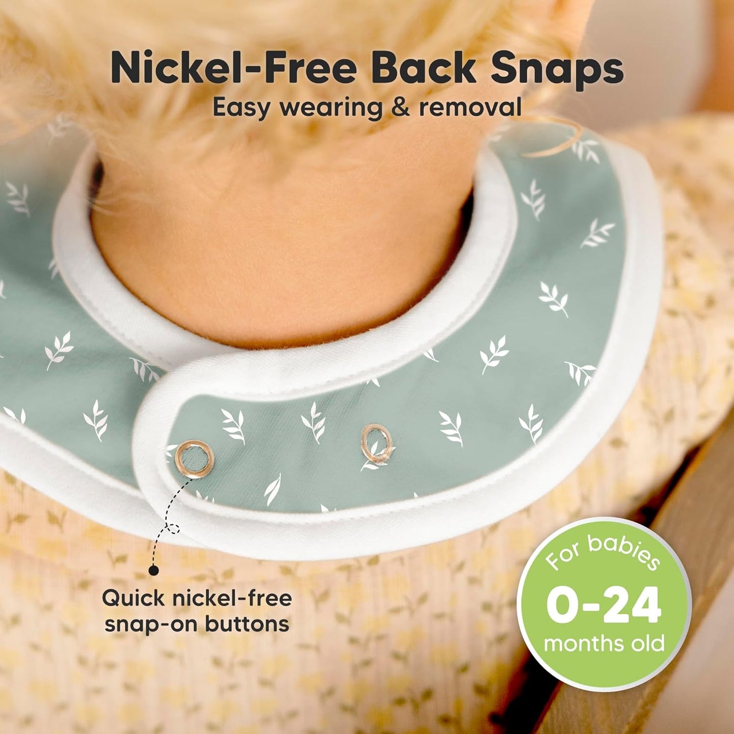 KeaBabies 8-Pack Organic Baby Bibs for Boys, Girls - Super Absorbent Cotton Drool Bibs for Baby Girl & Boy, Teething Toddler, Drooling Newborn, Ultra Soft & Machine Washable (Prairie)