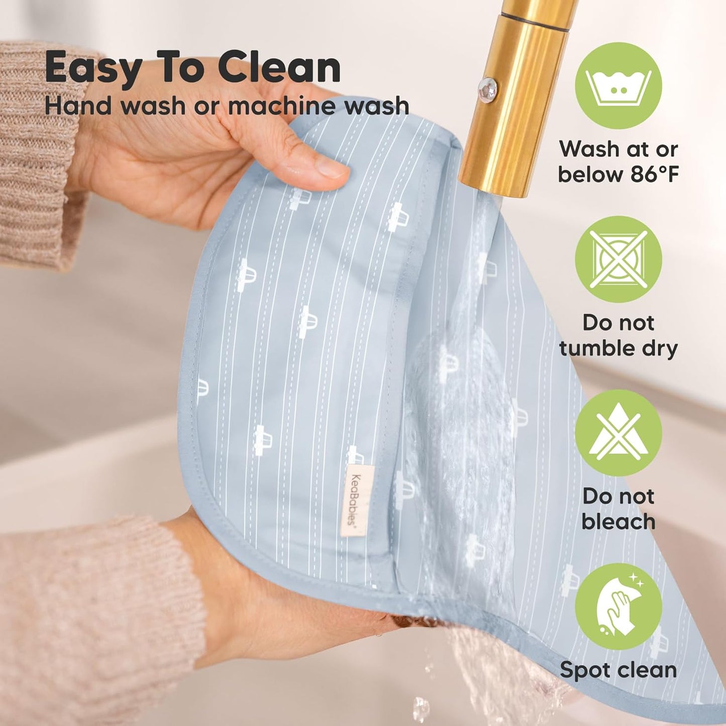 3-Pack Waterproof Baby Bibs for Eating - Lightweight Toddler Feeding Bibs with Large Food Catcher, Mess Proof, Food-Grade Baby Eating Essentials, Easy to Put On & Clean (Vessels)