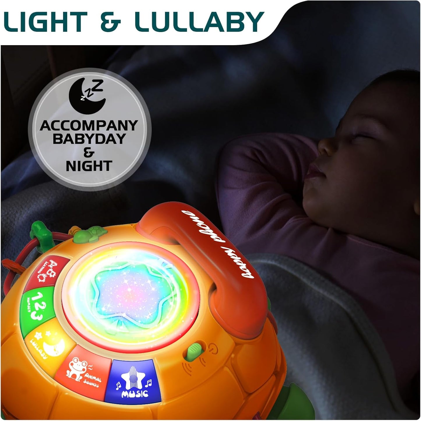 Baby Toys 6 to 12 Months, Musical Turtle Crawling Baby Toys for 12-18 Month, Early Learning Educational Toy with Light & Sound, Birthday Toy for Infant Toddler Boy Girl 7 8 9 10 11 month 1-2 Year Old