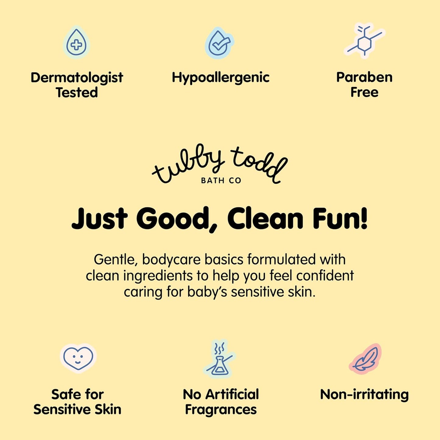 TUBBY TODD's Baby Body Wash & All Over Ointment Eczema Set - Gentle, Hypoallergenic Skincare for Newborns & Toddlers - 25oz, Fragrance-Free