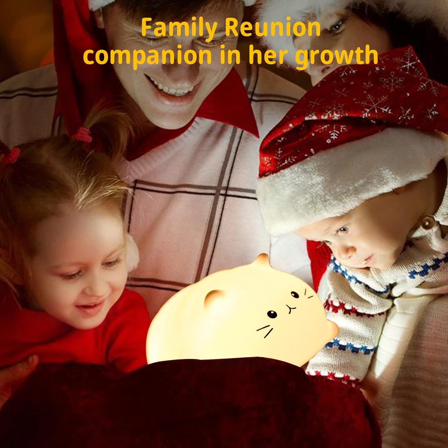 Tremdwoto Cat Night Light for Kids,Cute Colorful Night Light Baby Girl Squishy Night Light Lamp 3 Hour Timer Kitty Light USB Rechargeable Nursery Lamp Nightlight ,Gifts for Boys and Girls