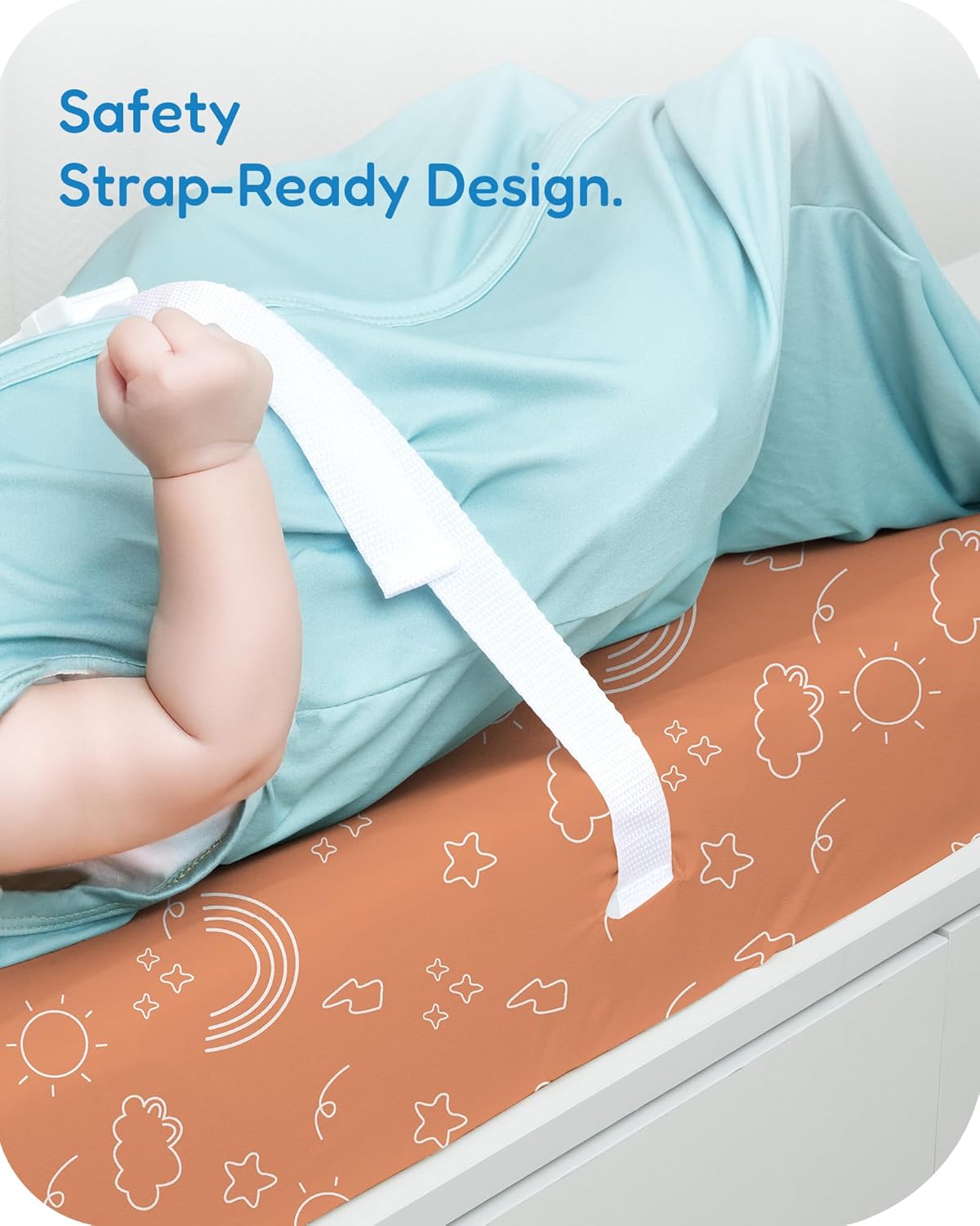 Extra Stretchy Changing Pad Cover, Ultra Soft Premium Jersey Knit Changing Pad Sheets, Unisex for Boys Girls, Fits All Standard Changing Tables/Dresser Tops - 2 Pack