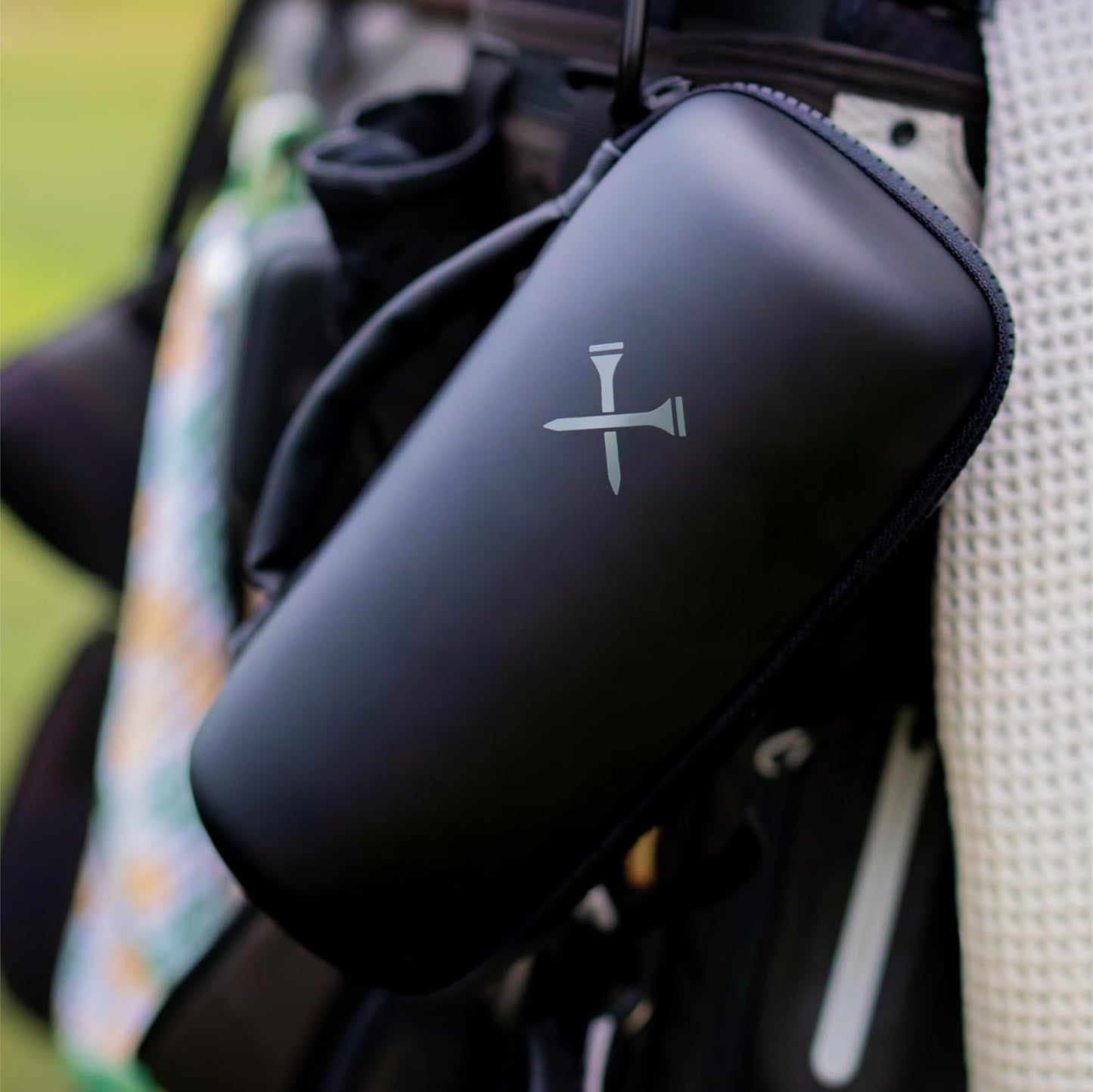 Blue Tees Golf GPS Case Compatible with Player+ GPS Speaker - Hard Carrying Protective Case, Advanced Security with Internal Magnetic Plate, Equipped with Carabiner Clip (Case Only) (Navy)