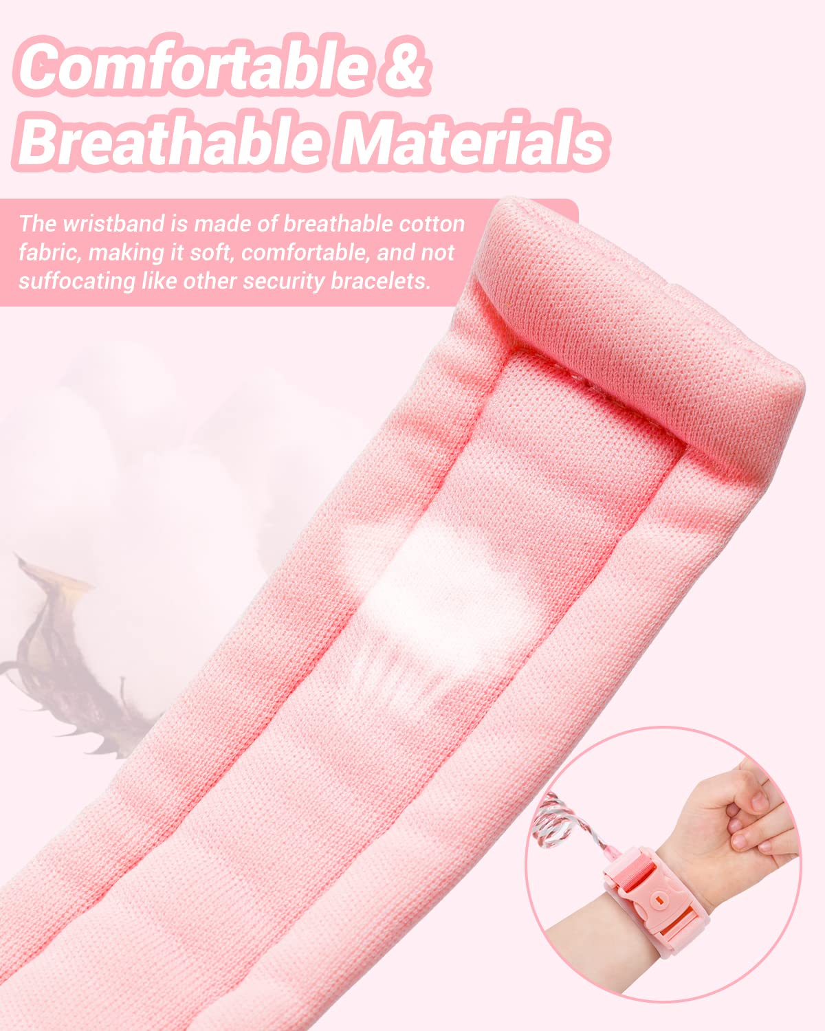 Dr.meter Kids Leash for Toddler, Reflective Anti Lost Wrist Link with Key & Lock, 8.2ft Safety Wristband Child Walking Harness for Supermarket Mall Airport Amusement Park Zoo Outdoor