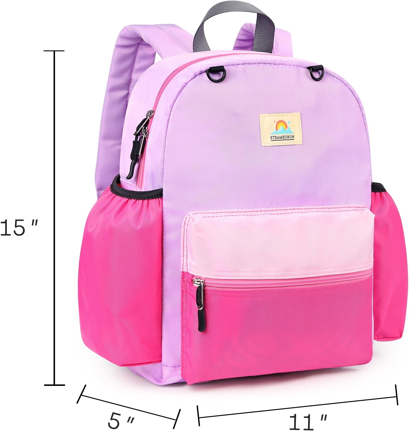 STEAMEDBUN Kids Backpack for Girls 4-6: Girls Backpacks for Elementary - 15 inch Backpack for Kindergarten