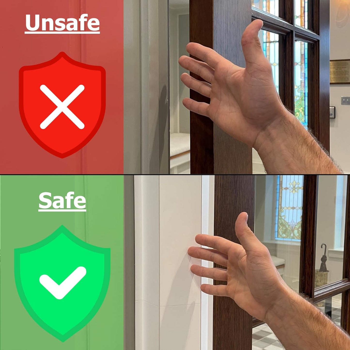 Cardinal Gates PinchNot Rear Door Pinch Guard for Kids Safety-Hinge Protector for Babies-CSP33-Finger Pinch Shield-Child Proof Back of Jamb-Made in USA