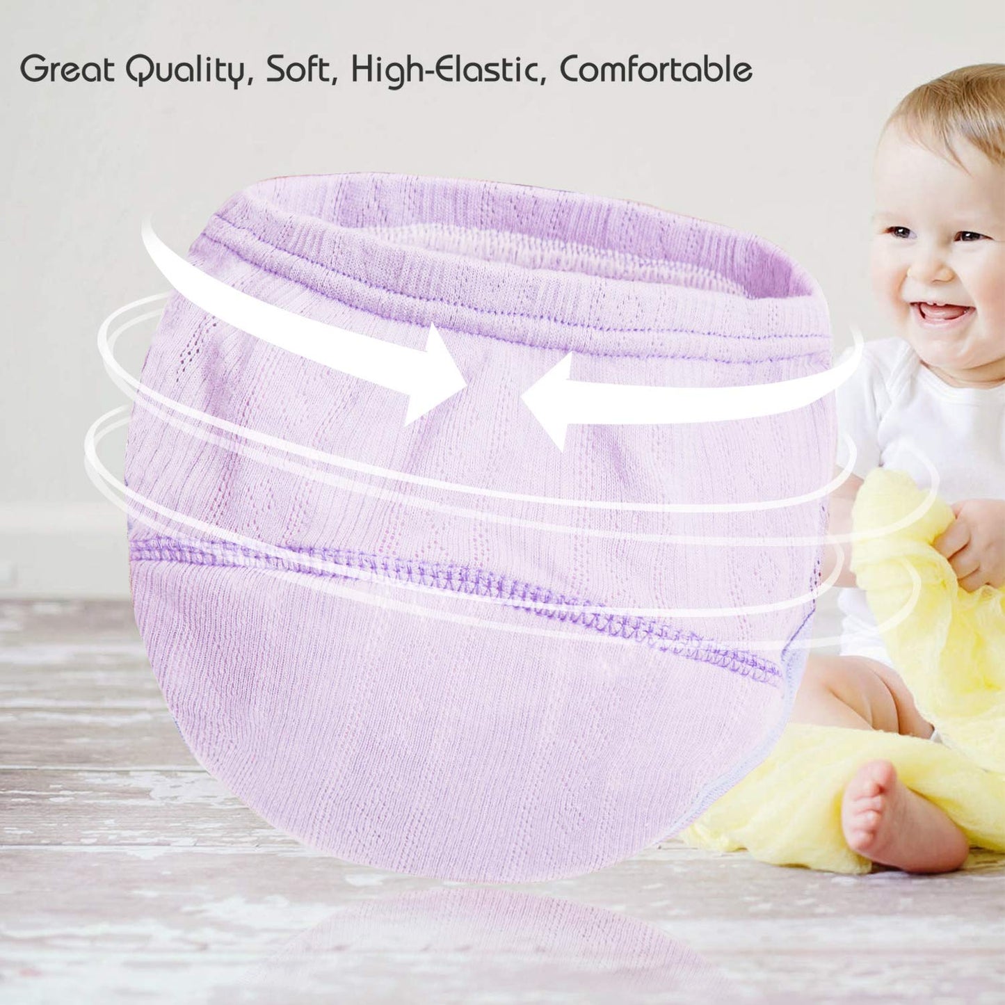 Joyo roy 5Pcs Training Underwear for Girls Double Thigh Wings for Antileak Organic Cotton Toddler Panties Girls Training Underwear Girl Panties Toddler Training Pants Toddler Girl Training Underwear1T