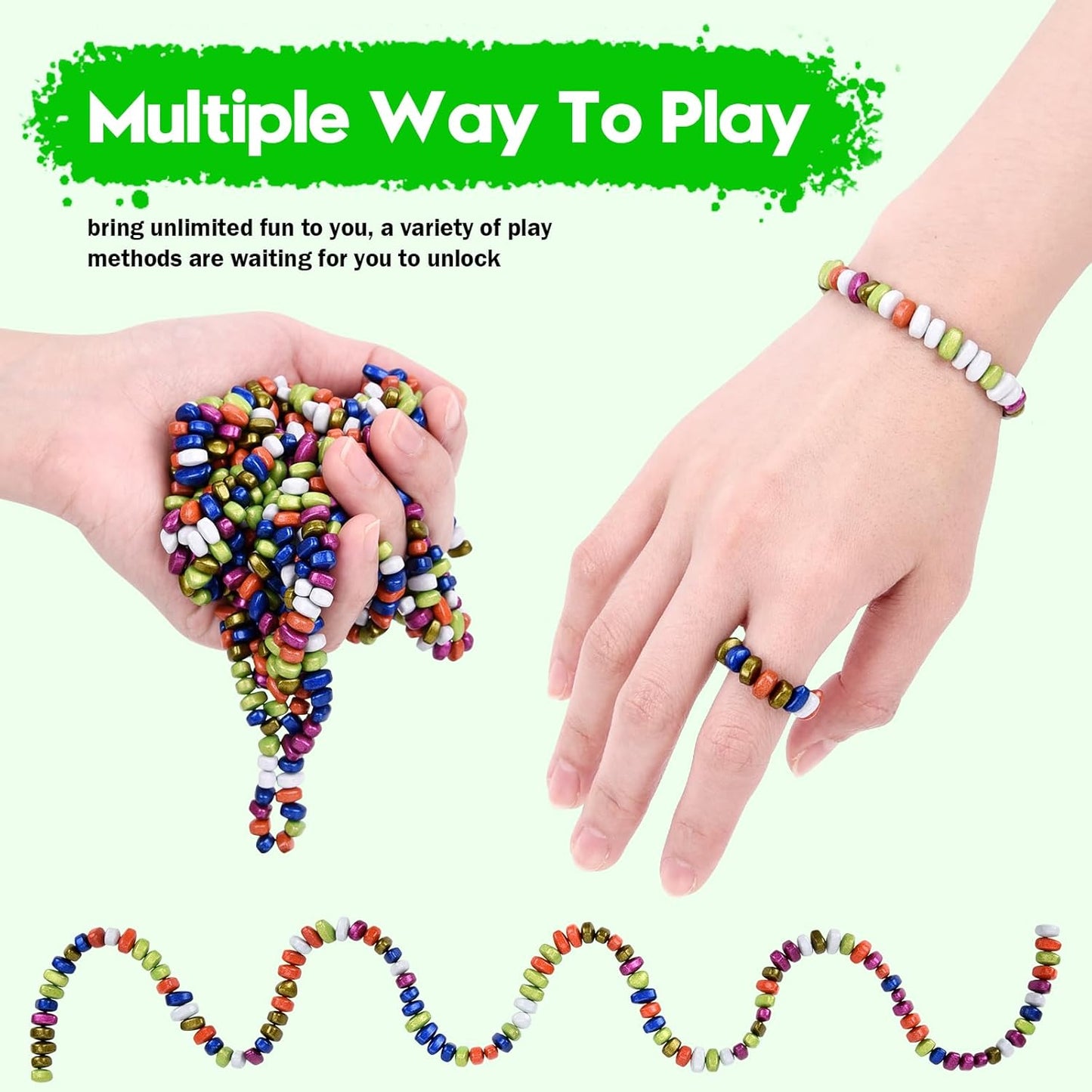 Fidget Toys Adults, Magnetic Balls, Stress Anxiety Relief Cool Gadgets, Mini Ferrite Putty Sensory Toys, Magnet Desk Toys in Office, Magnetic Beads Fidget Toys for Adults (Rainbow Color, 500 PCS)