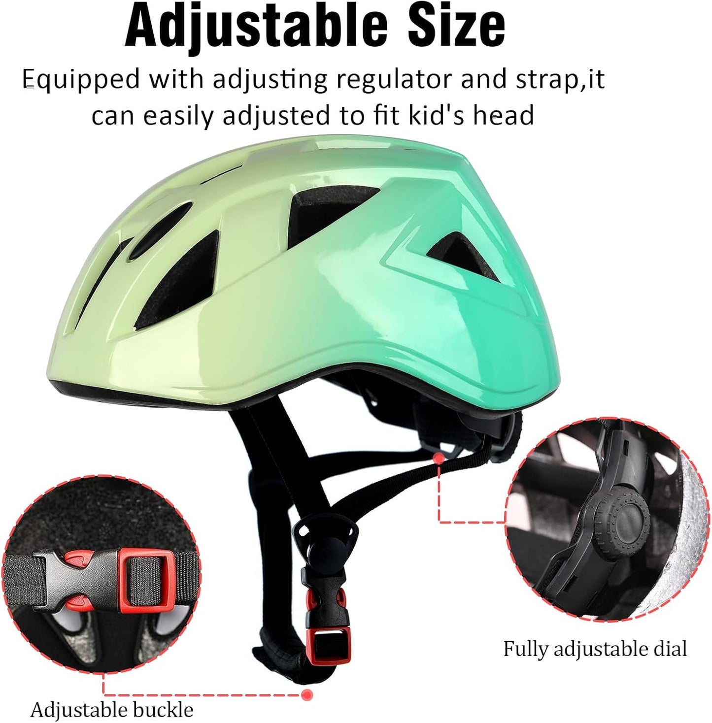 Kids Bike Helmet,2 Sizes Adjustable for Youth Child Boys & Girls Ages 3-5-8-14,Ventilation and Multi-Sport for Bicycle Scooter Skate