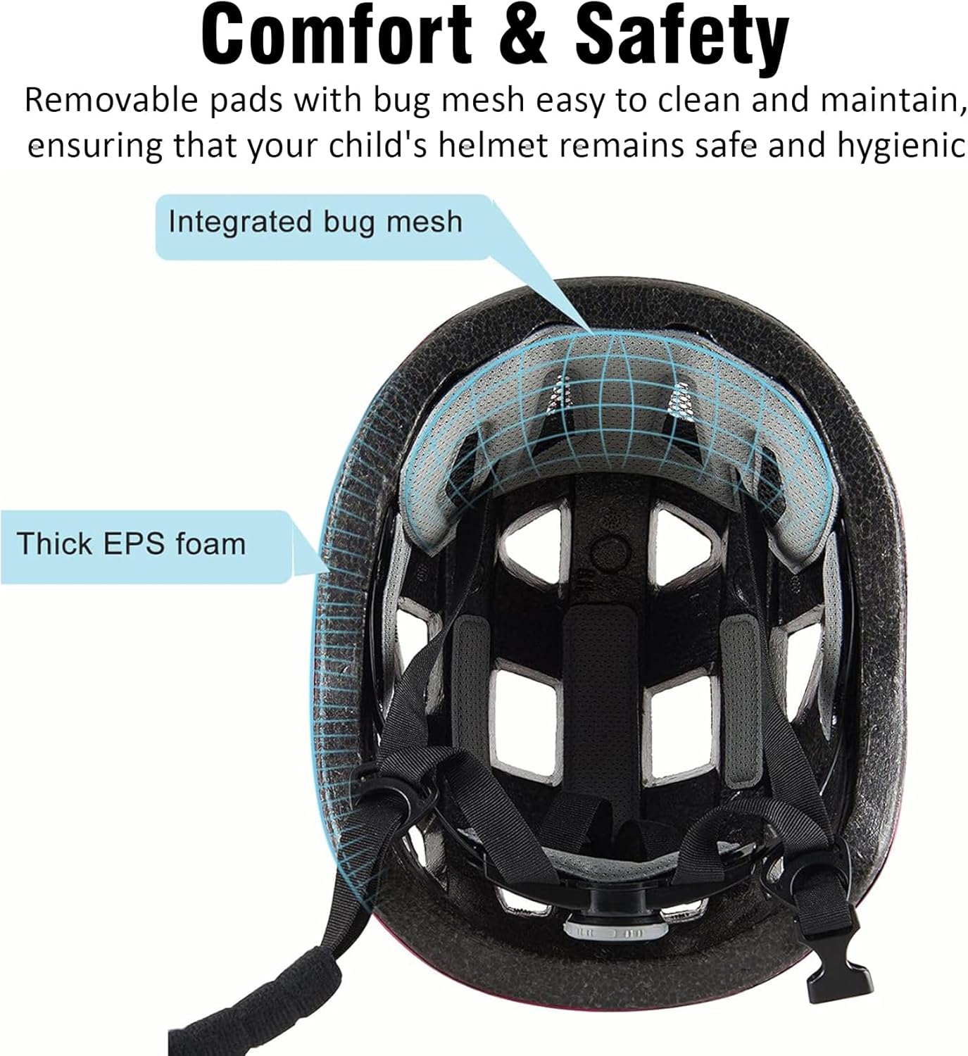 Kids Bike Helmet,2 Sizes Adjustable for Youth Child Boys & Girls Ages 3-5-8-14,Ventilation and Multi-Sport for Bicycle Scooter Skate