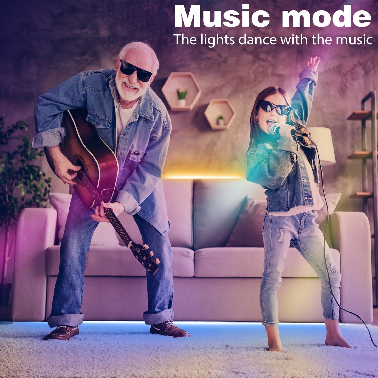 Led Lights for Bedroom 300FT(3 Rolls of 100ft), Music Sync Led Strip Lights with 60 Keys Remote and App Control, Color Changing RGB Led Lights for Room Kitchen Party Home Christmas Decoration