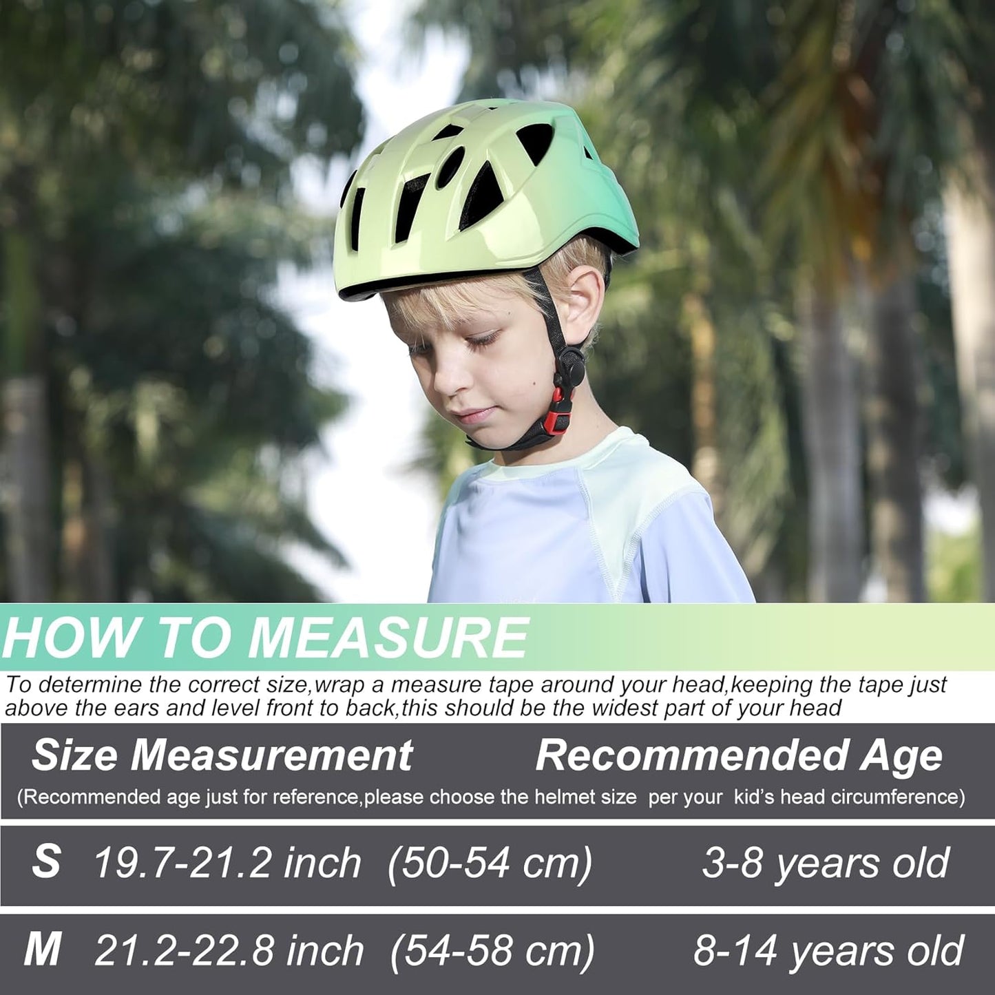 Kids Bike Helmet,2 Sizes Adjustable for Youth Child Boys & Girls Ages 3-5-8-14,Ventilation and Multi-Sport for Bicycle Scooter Skate