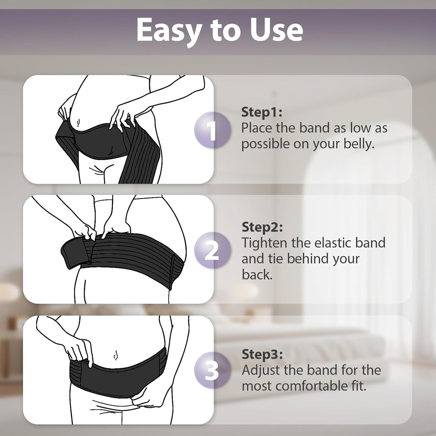 YANENAN Maternity Belly Bands for Pregnant Women, Adjustable and Breathable Pregnancy Belly Bands for Pelvic, Waist & Lower Back Relief, Pregnancy Must Have (Plus Size)