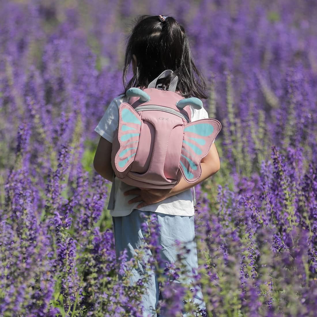 CFX Backpack Leash for toddlers Anti Lost Toddler Leash with Safety Handle, Attractive child backpack leash(Pink Butterfly)