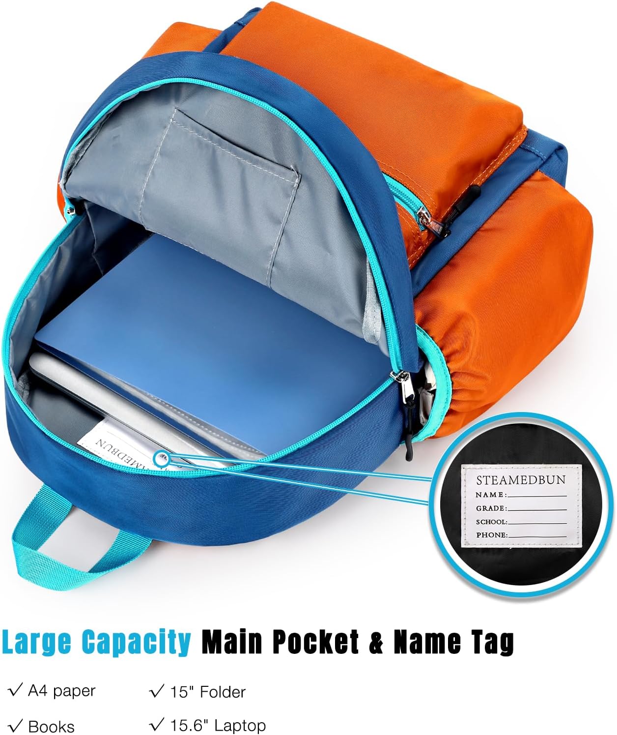 STEAMEDBUN Kids Backpack for Boys 6-8: Toddler Backpack for Preschool Kindergarten - Boys Backpacks for Elementary 4-6