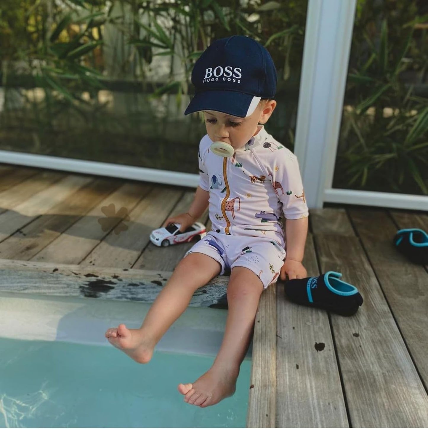 Boys One Piece Swimsuit Whale Dolphin Bathing Suit Zipper Rash Guard Kid Short Sleeve Swimwear Shark Beach Wear UPF50+