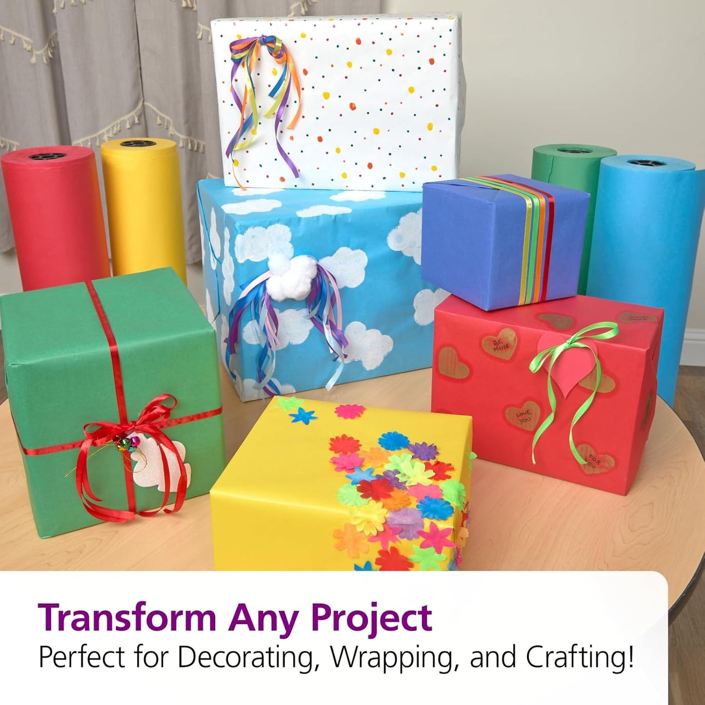 Colorations Dual Surface Paper Roll Classroom Supplies for Arts and Crafts Black (36" x 1000') (Item # DSBK)