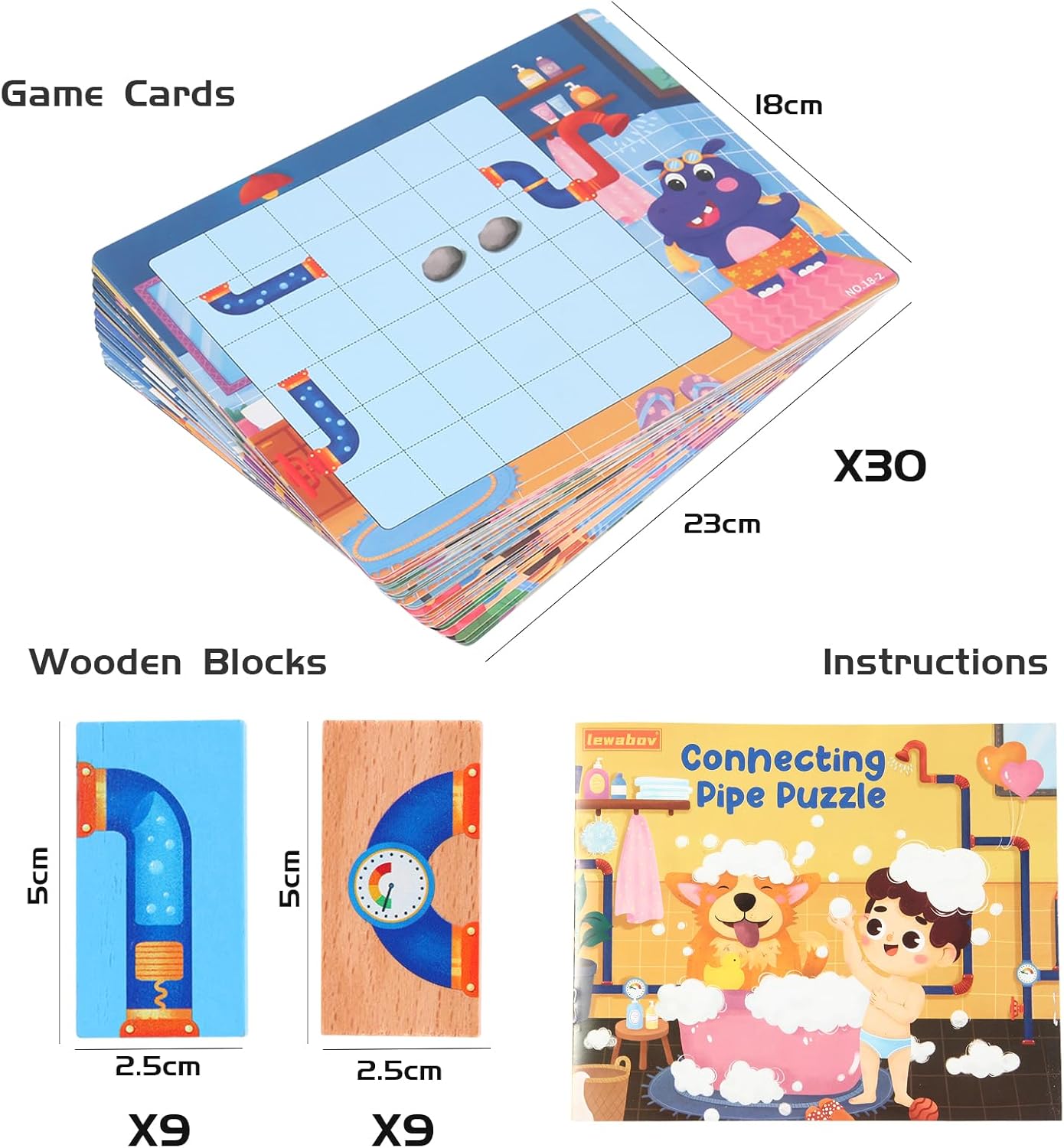 Logical Puzzle,Sequence Matching Game,with Game Cards(30 Scenes),Classic Path Planning Game,STEM Educational Toys,Family Game,Logic Labyrinth Games for Adults and Kids(2 Puzzles).