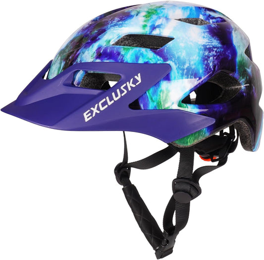 Kids Helmet, Exclusky Kids Bike Helmet Adjustable Safety Lightweight Children Bicycle Helmet for Kids Skating Cycling Scooter Boys and Girls Bicycle Helmets Ages 5-8-14