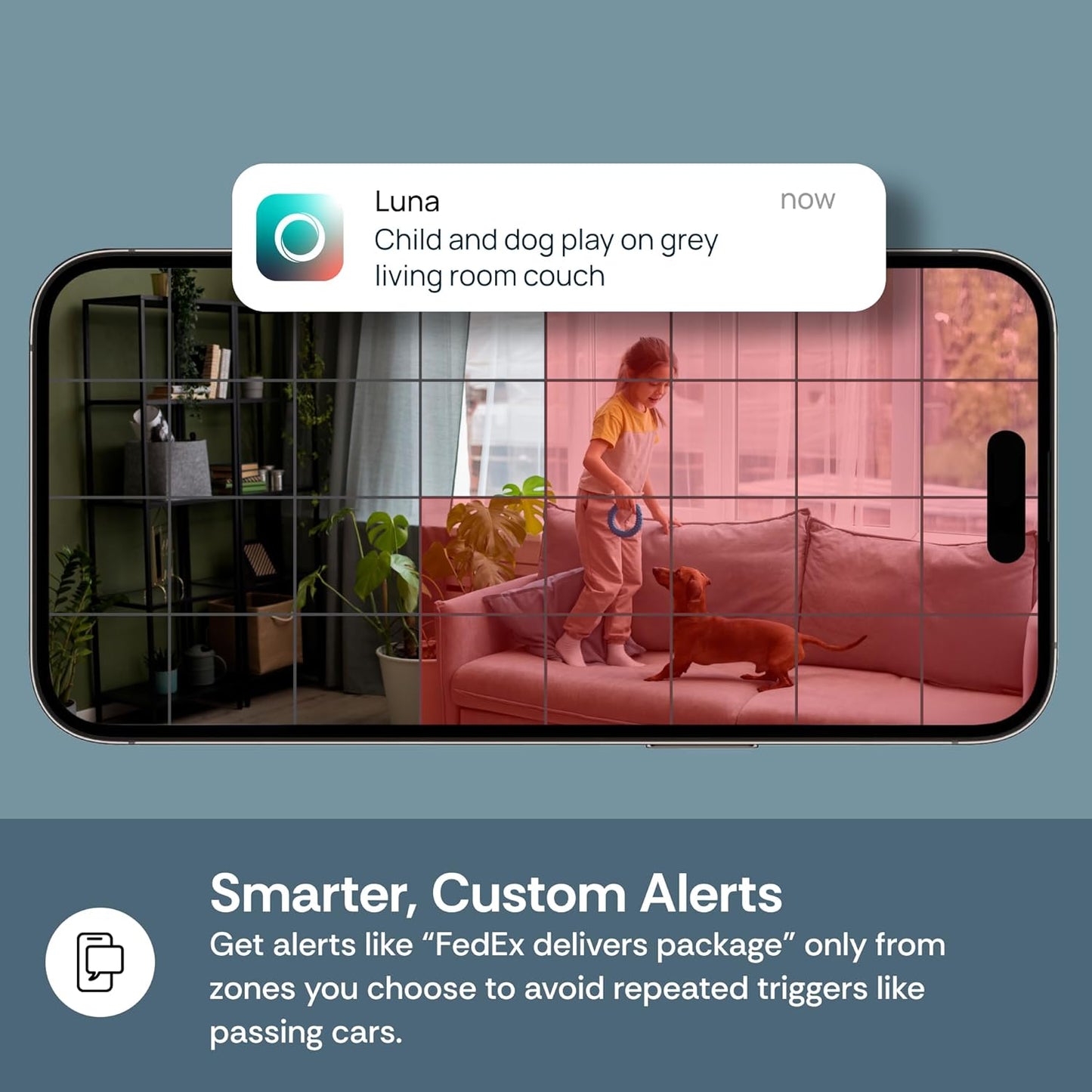 Luna 2K Indoor Cameras for Home Security, 2.4GHz & 5GHz WiFi, 360-Degree Pan-Tilt, Built-in Spotlight, Human Auto Tracking, Siren, Pet/Dog/Baby Camera with Phone app, White (2025 Upgrade Version)