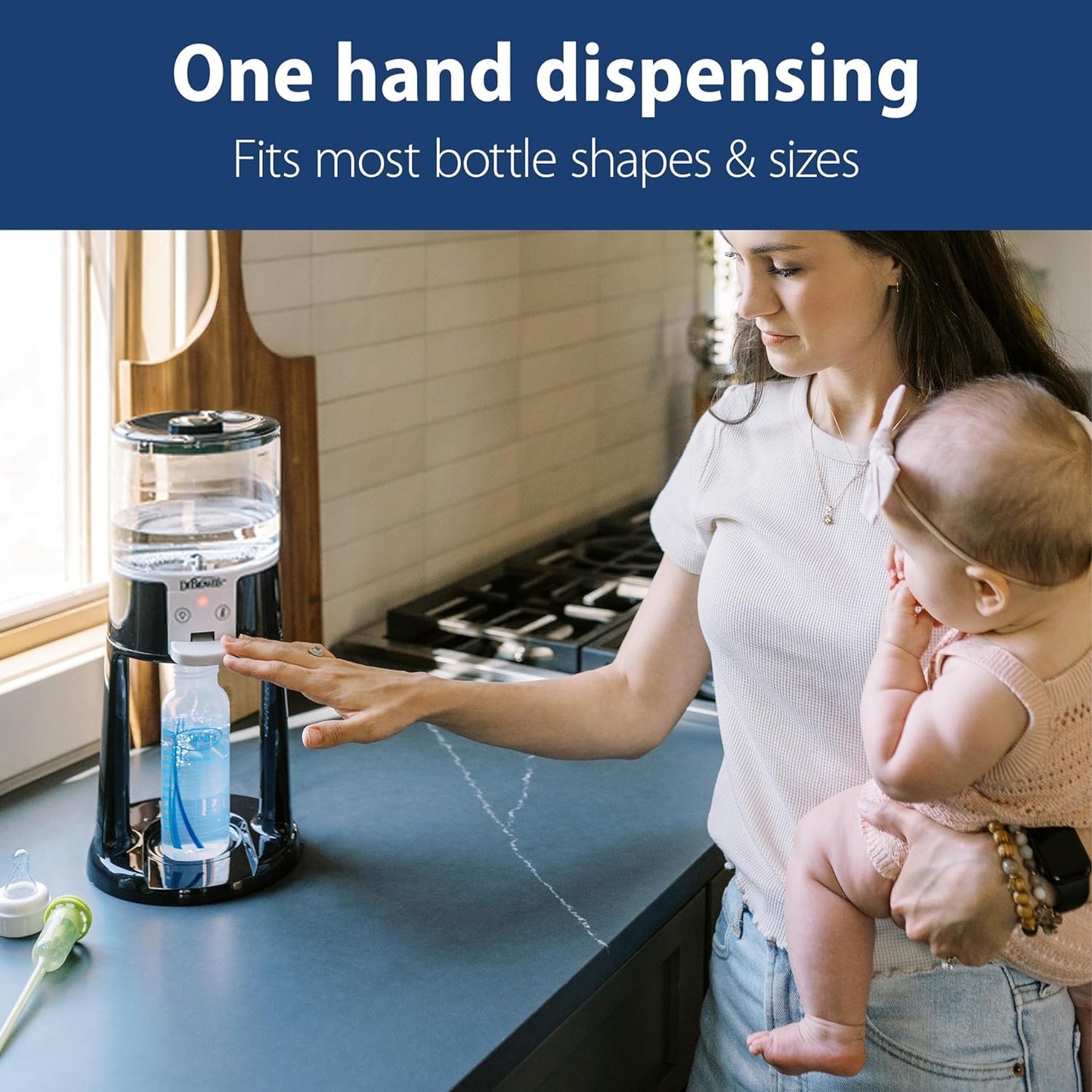 Dr. Brown's Insta-Prep Warm Water Dispenser with Baby Formula Dispenser, Pink