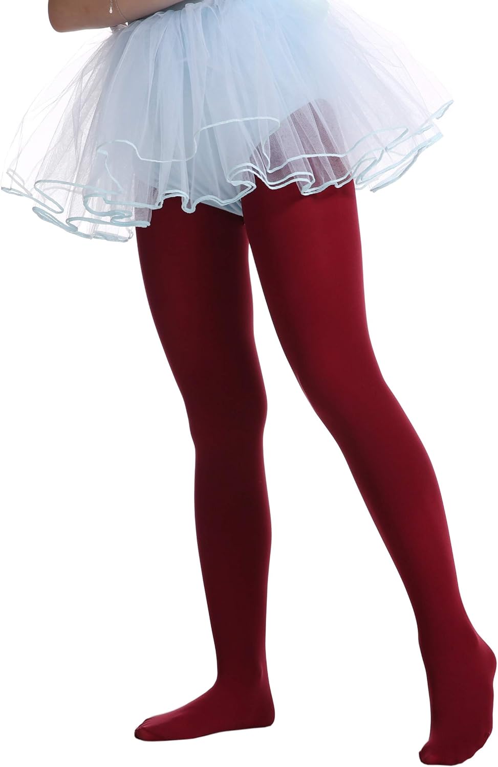 EVERSWE Girls Semi Opaque Footed Tights, Microfiber Tights