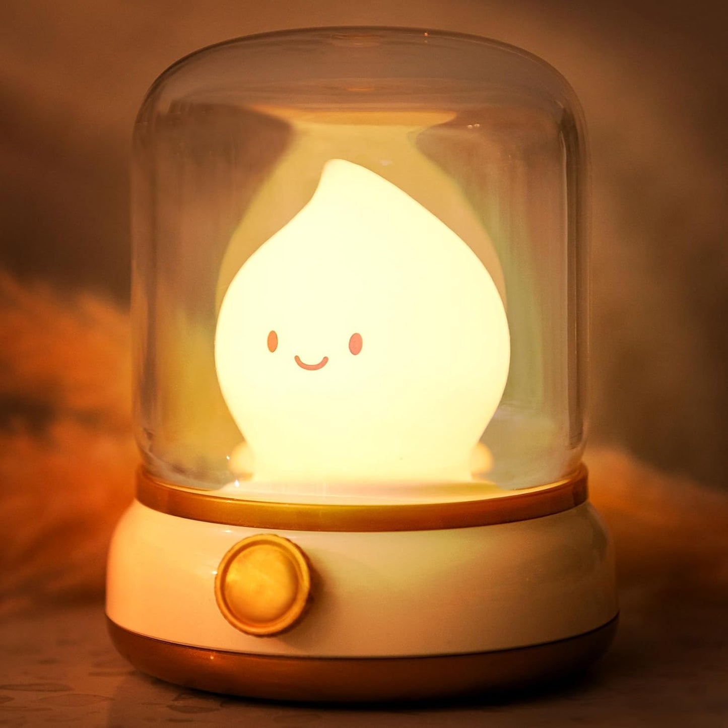 Cute Ghost Campfire Lamp, Halloween Decor,Kids Night Light,Adjustable Dimmable Rechargeable Night Light for Kids, Girls, Boys Gifts,Halloween,Christmas Decorations