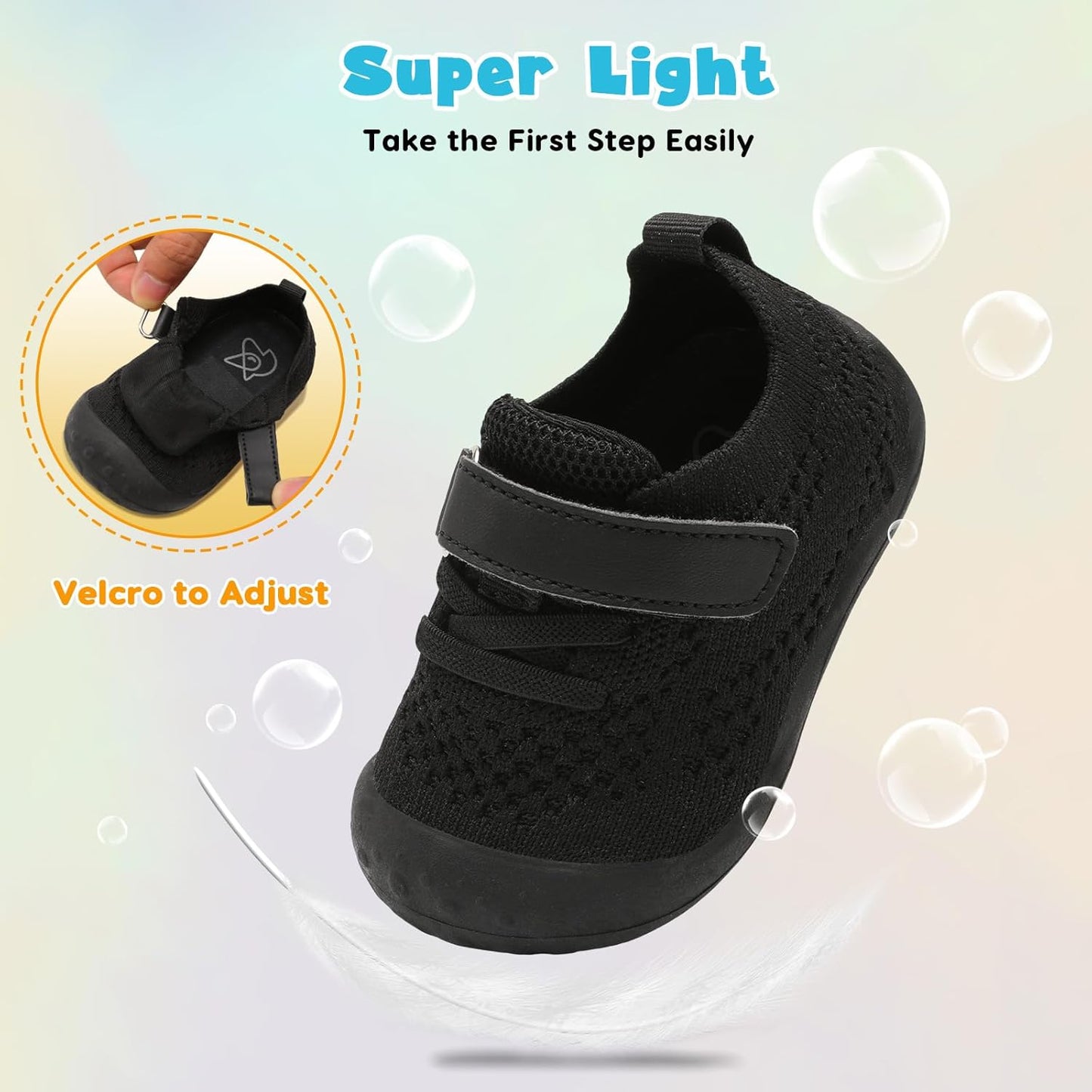 LeIsfIt Baby Shoes Girls Boys First Walking Shoes Infant Sneakers Crib Shoes Lightweight Non-Slip Shoes