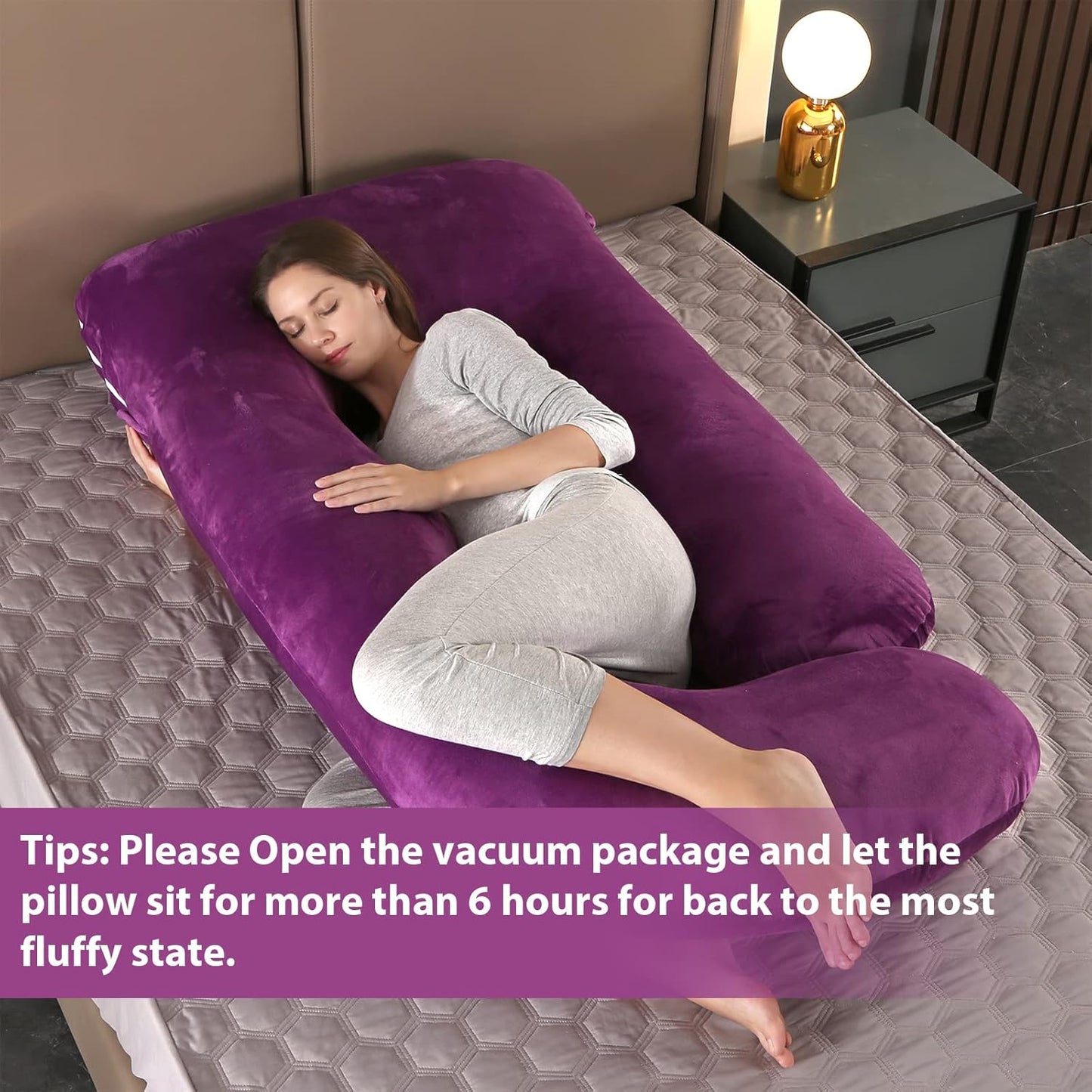 BATTOP Pregnancy Pillows for Sleeping,Full Body Pillow for Pregnancy Women with Removable Cover,Support for Back,HIPS,Legs,Belly,Must Have Maternity Pillow