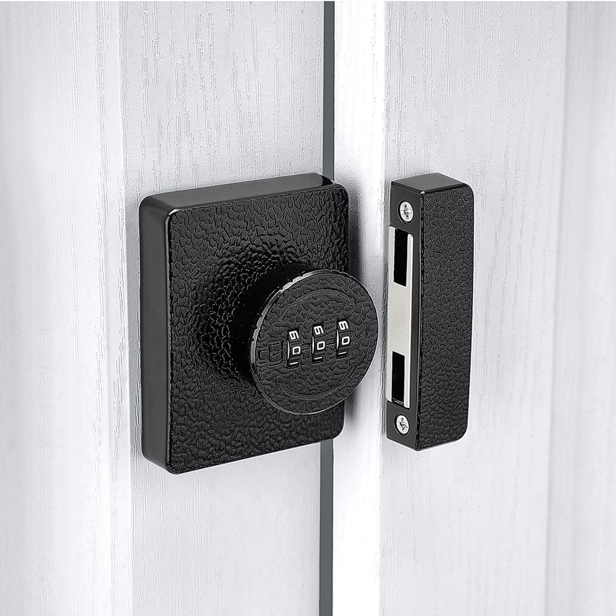 Black Cabinet Lock,3 Digit Password Keyless,Anti Pry Mechanical Password Lock,Protect Privacy,for Drawer,Cabinets,Locker, Closet,Windows,Sliding Door,Bathroom,and Garden