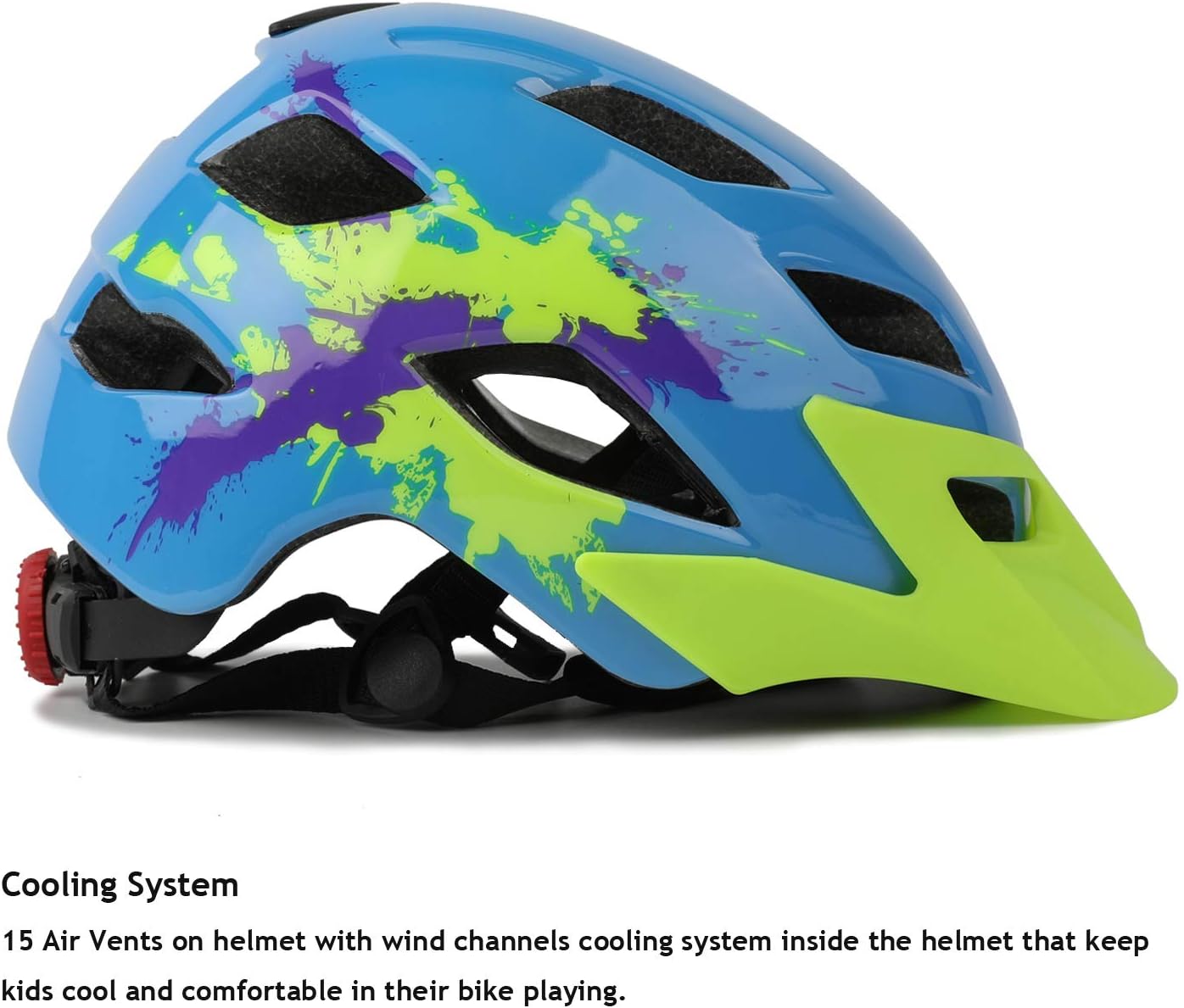 Kids Helmet, Exclusky Kids Bike Helmet Adjustable Safety Lightweight Children Bicycle Helmet for Kids Skating Cycling Scooter Boys and Girls Bicycle Helmets Ages 5-8-14