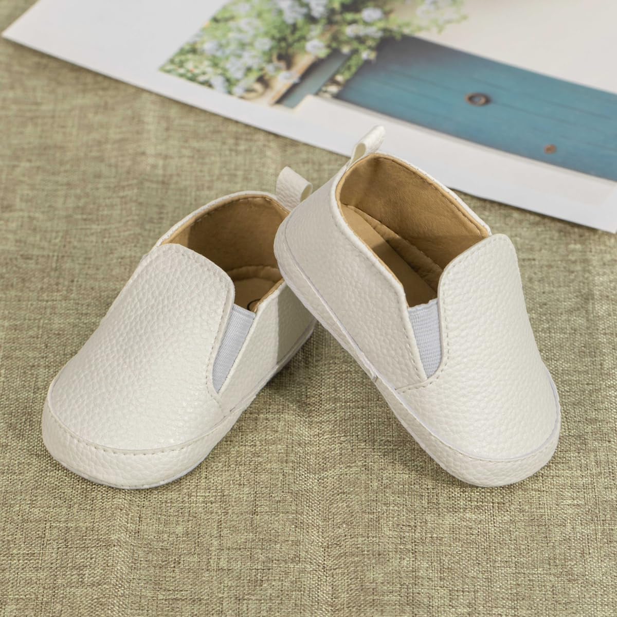 Morbido Infant Baby Boys Girls Canvas Sneaker Toddler Slip On Anti Skid Newborn First Walkers Candy Shoes for 0-18 Months