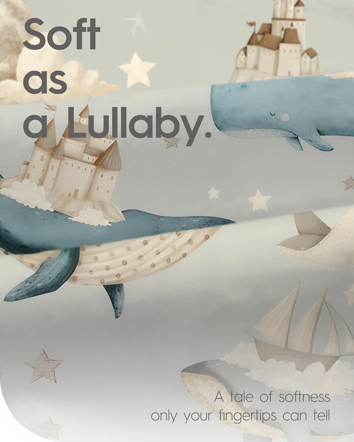 Premium Soft Boho Changing Pad Covers for Girls & Boys - Stretchy Jersey Sheets - Fits Standard Changing Tables - 2 Pack (Whale Dreams)