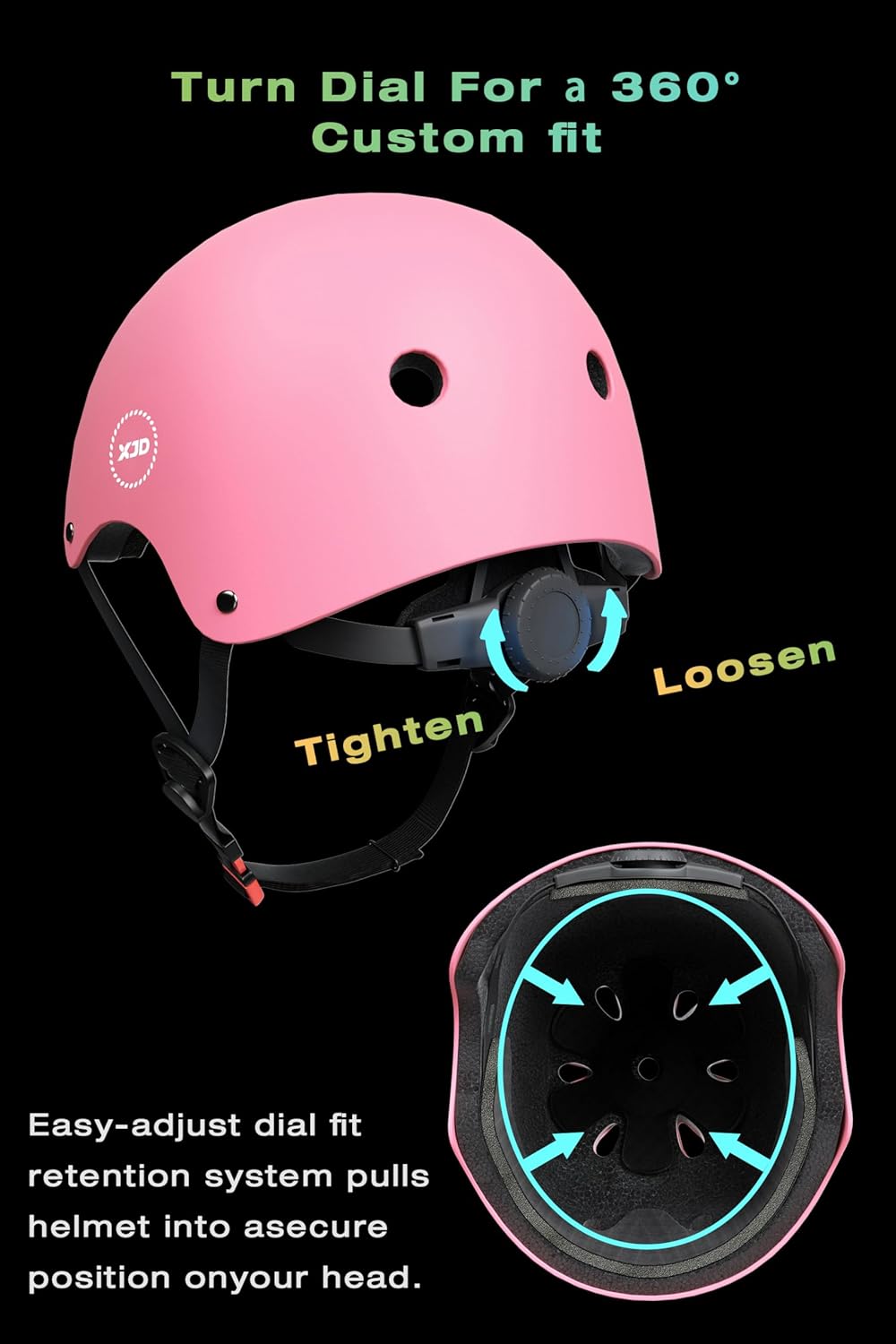 XJD Kids Bike Helmet,Multi-Sport Protective Gear Set for 3-5-8-14 Years Boys Girls with Knee and Elbow Pads Wrist Guards fit Roller Skates,Cycling,Skateboarding,Skating Scooter