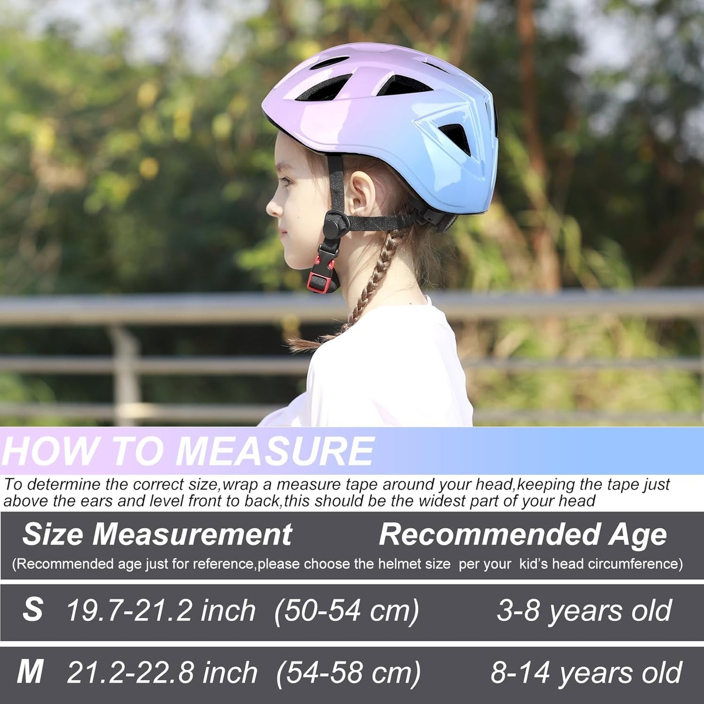 Kids Bike Helmet,2 Sizes Adjustable for Youth Child Boys & Girls Ages 3-5-8-14,Ventilation and Multi-Sport for Bicycle Scooter Skate