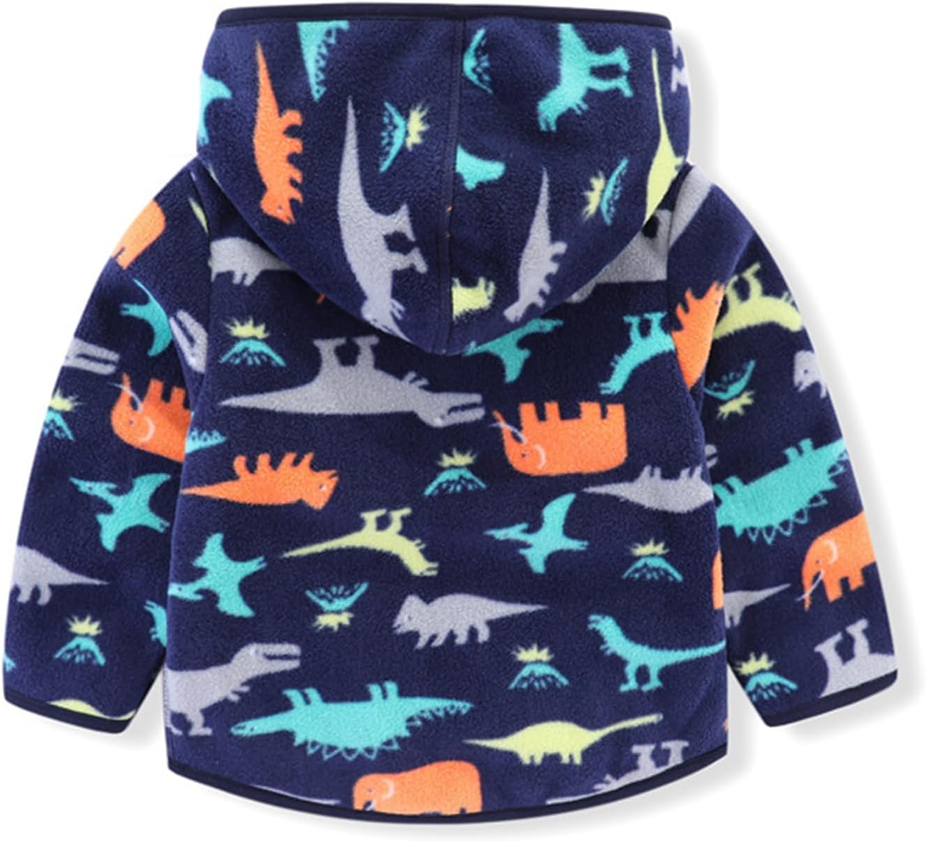 Toddler Boys Full Zip Dinosaur Hoodies Comfortable Sweatshirt