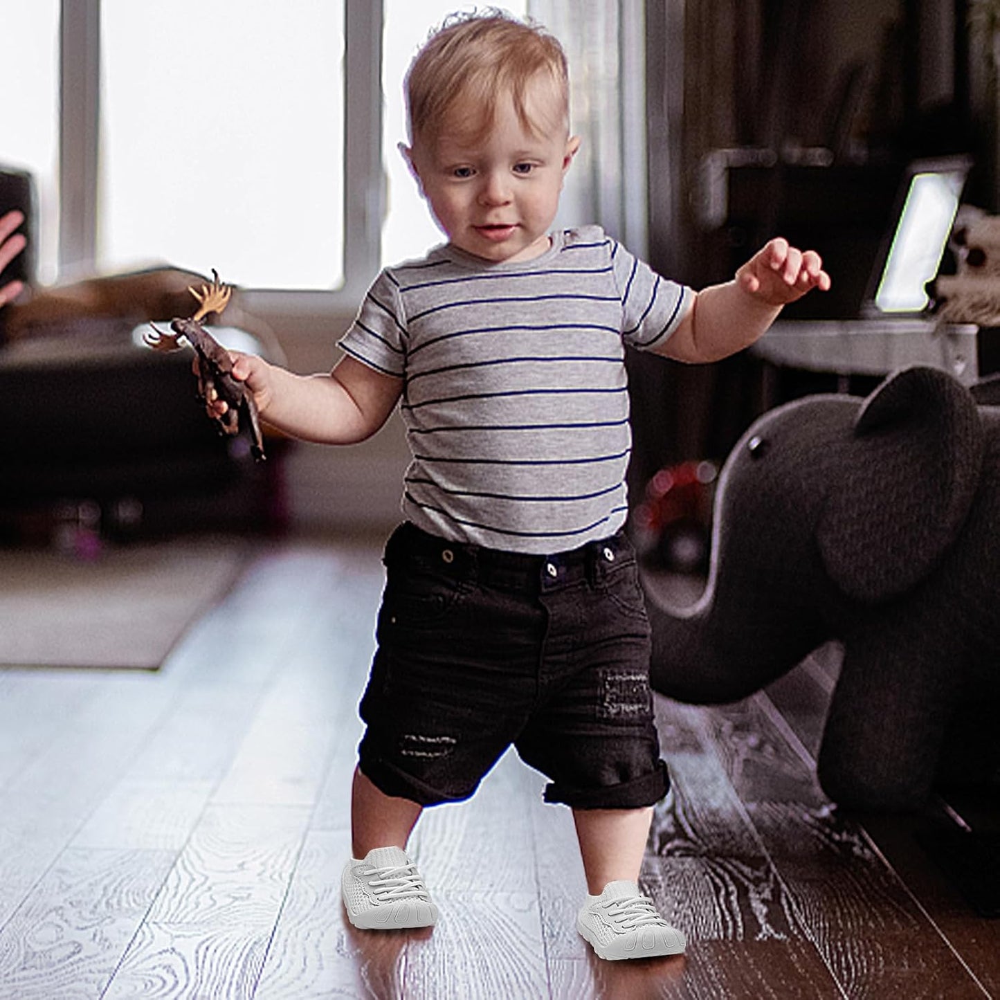 Charrost Toddler Baby Girl Boy First Walking Shoes Checkered Sneakers Sizes 3/4/5/6/7/8T. Soft, Cute,Flexible for First Walkers. Non-Slip, Slip On, Wide Toe Box Indoors Outdoors