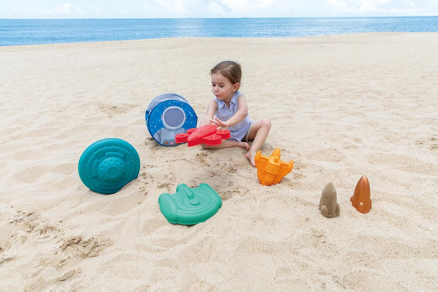 Hape Space Fleet Sand Toy, Beach Toy Set