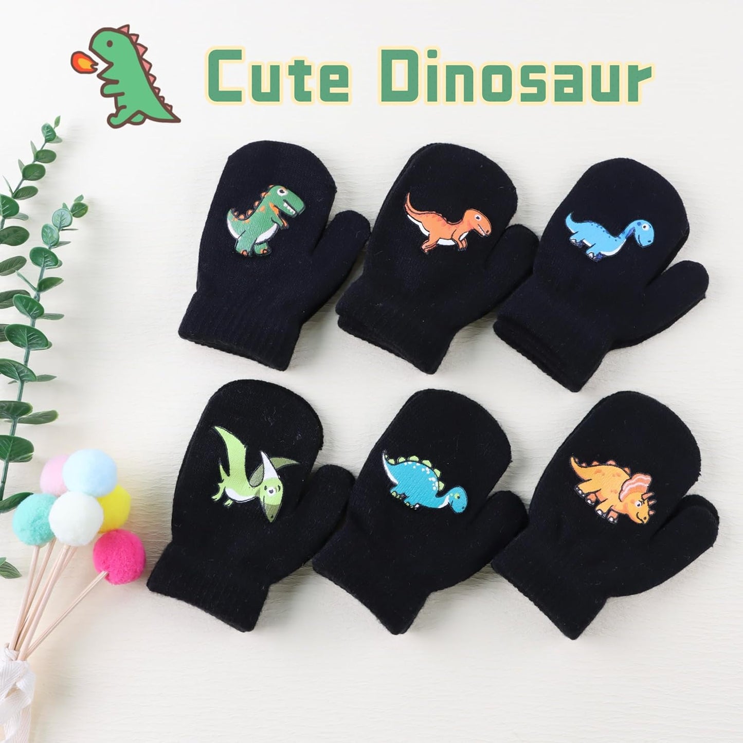 Baby Winter Mittens Toddler Stretch Knit Gloves Magic Warm Glove for Baby Boys Girls