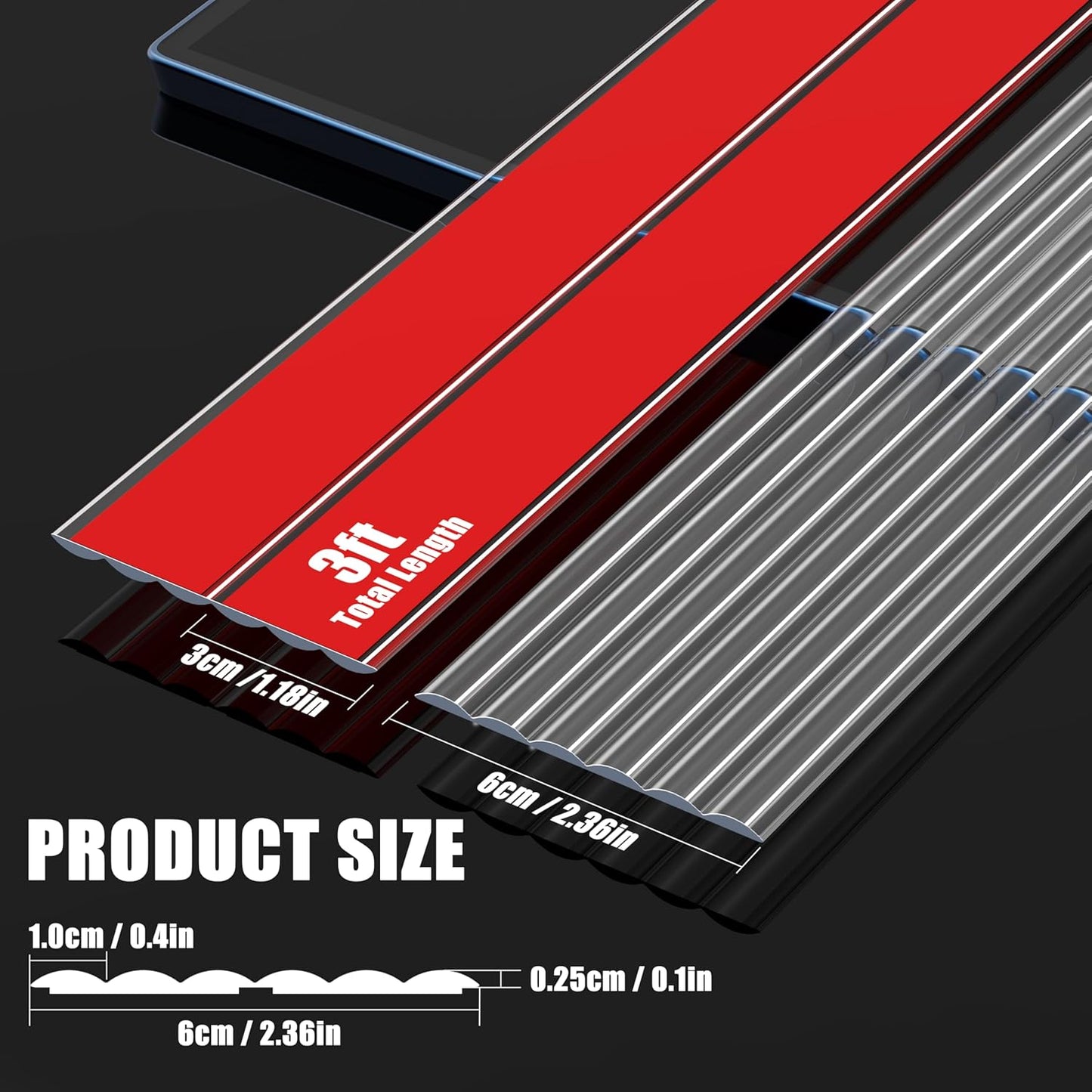 Wall Corner Protector Edge Guard - Peel and Stick Self-Adhesive Wall Trim Moulding, Inside & Outside Corner Molding Trim Caulk Strip for Wall Edge, Ceiling, Countertop – Clear, 1.18INx4FT