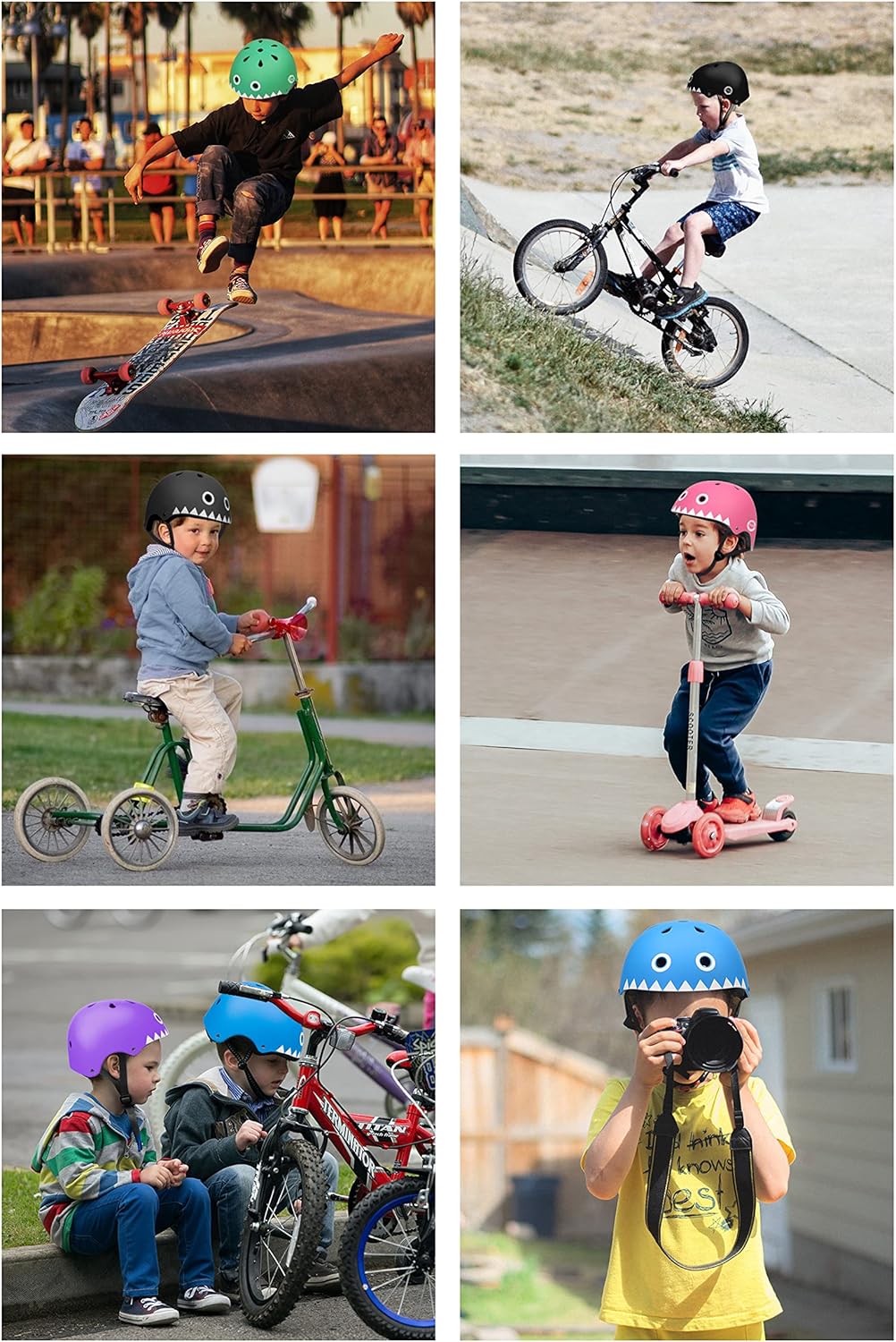 XJD Kids Bike Helmet,Multi-Sport Protective Gear Set for 3-5-8-14 Years Boys Girls with Knee and Elbow Pads Wrist Guards fit Roller Skates,Cycling,Skateboarding,Skating Scooter