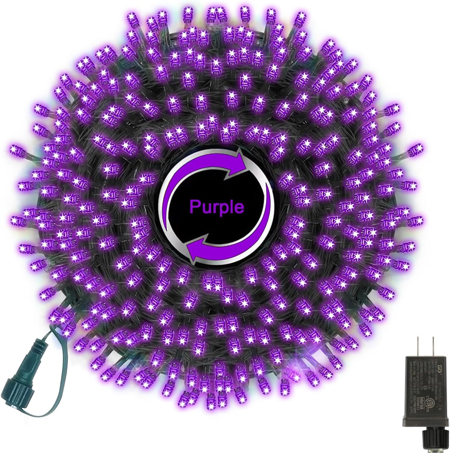 66ft Halloween Decorative Mini Lights, 200 LED Green Wire Fairy Starry String Lights Plug in, 11 Lighting Modes, for Halloween Decoration Outdoor Xmas Tree Party Decoration (Purple)