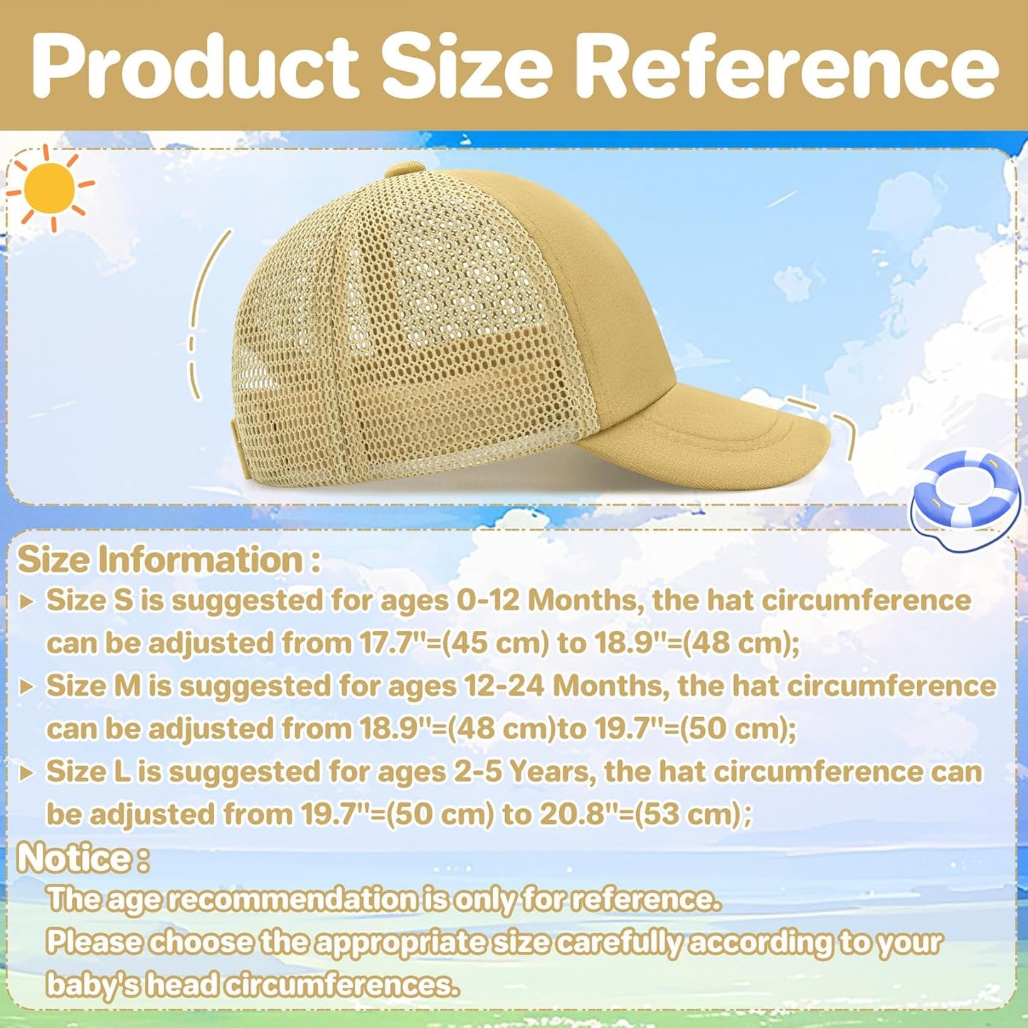 qikqik Baby Baseball Cap Toddler Baseball Hat with Mesh Infant Sun Hat UPF 50+ Baby Ball Cap Toddler Girl Hats Kids Hat Boys