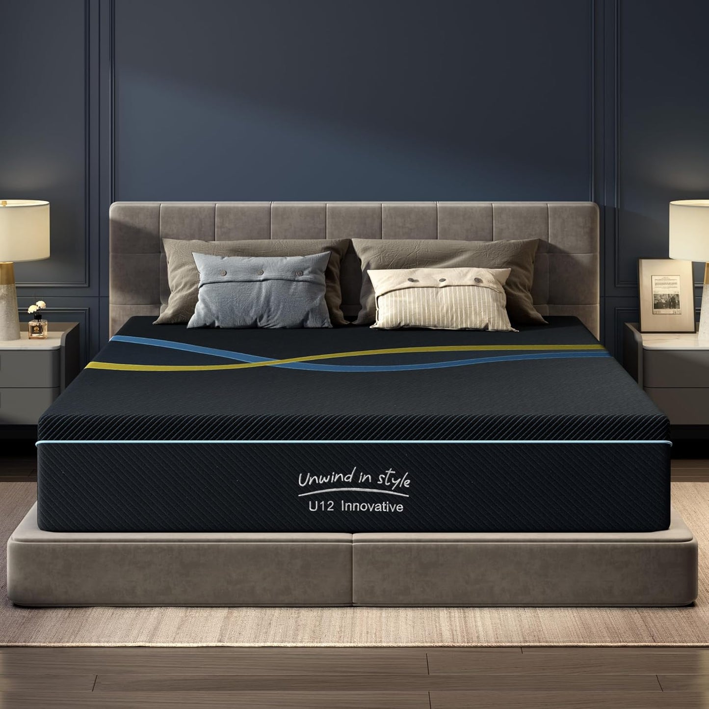 14 inch Queen Mattress Multi-Layer Memory Foam Mattress - Medium Firmness with Bamboo Charcoal & Green Tea Infusion